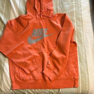 Nike hoodie orange medium